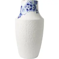 Heinen Delfts Blauw Vaas Bloesem Blauw D 16 H 30,5 Cm