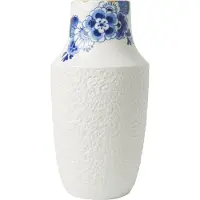Heinen Delfts Blauw Vaas Bloesem Blauw D 10 H 19 Cm