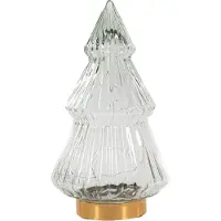 Annas collection B.O.T. Tree Glass 15X28,5 cm Clear With Golden Base 10Led kerstverlichting Anna's Collection