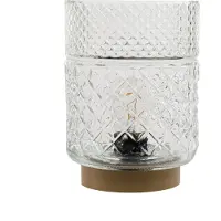 Annas collection lantern Glass 12 x 17,5 cm Clear With Golden Base Led Bulb Anna's Collection