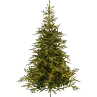 Everlands Kunstkerstboom Grandis Fir Prelit 240 cm Hoog Groen Wit 700 lampjes