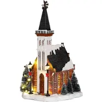 Luville Church battery operated l15xb16,5xh31cm Kerst