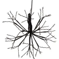Luca Lighting Kersthanger Dandelion Zwart Met Wit Verlichting D 30 H 21 Cm