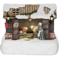 Luville Kerstfiguur boerenschuur 18x13,5x14 cm