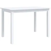 vidaXL Eettafel 114x71x75 cm massief rubberwood wit