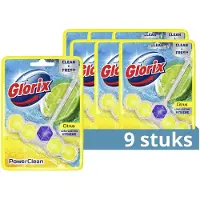 Glorix - WC blokjes - Citroen - 9 Stuks - Voordeelverpakking