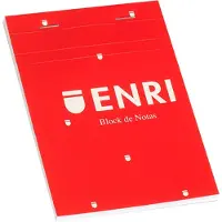 Enri Schrijfblok ENRI Rood A6 80 Lakens (10 Stuks)