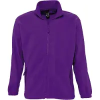 Sols Heren North Full Zip Outdoor Fleece Jacket (Donkerpaars)