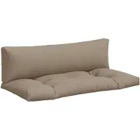 vidaXL Palletkussens 2 st stof taupe