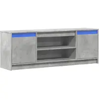 vidaXL Tv-meubel met LED 139,5x34x50 cm bewerkt hout betongrijs