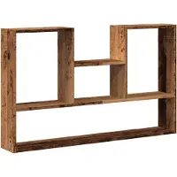 vidaXL Wandschap 99x15x60 cm bewerkt hout oud houtkleurig