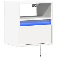 vidaXL Tv-wandmeubel met LED-verlichting 41x31x45 cm wit