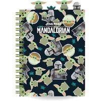 The Mandalorian Star Wars Spiraal Notebook A5 Ruit 5x5 mm