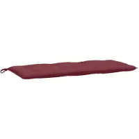 vidaXL Tuinbankkussen 120x50x7 cm stof gemêleerd wijnrood