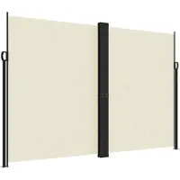 vidaXL Windscherm uittrekbaar 220x1000 cm crèmekleurig