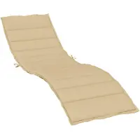 vidaXL Ligbedkussen 200x50x4 cm stof gemêleerd beige