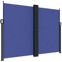 vidaXL Windscherm uittrekbaar 180x1000 cm blauw