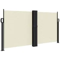 vidaXL Windscherm uittrekbaar 120x1000 cm crème