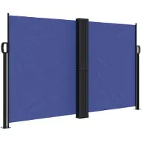 vidaXL Windscherm uittrekbaar 140x1200 cm blauw