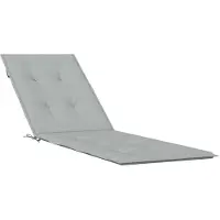 vidaXL Terrasstoelkussen (75+105)x50x3 cm stof gemêleerd lichtgrijs