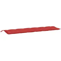 vidaXL Tuinbankkussen 200x50x7 cm stof rood