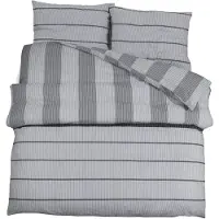 vidaXL Beddengoedset, grijs, 200x200 cm, katoen