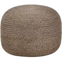 vidaXL Poef handgemaakt 45x30 cm jute lichtgrijs