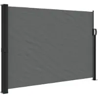 vidaXL Uitschuifbaar zijluifel antraciet 140x600 cm