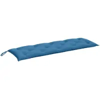 vidaXL Tuinbankkussen 150x50x7 cm stof gemêleerd blauw