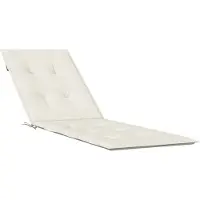 vidaXL Terrasstoelkussen (75+105) x 50 x 4 cm stof gemêleerd crèmekleurig