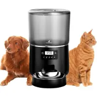 Wadu Automatische voerbak kat en hond 4L - Voerautomaat kat - Zwart - Inclusief Nederlandse Handleiding