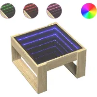 vidaXL Salontafel met Infinity LED 50x53x30 cm sonoma eikenkleurig