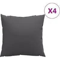 vidaXL Bankkussens 4 st 50x50 cm stof antracietkleurig