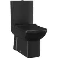 Creavit Lara Staande Toilet - onderpot - bidet sproeier - muur/onderuitgang - mat zwart LR360-00SM00E-0000