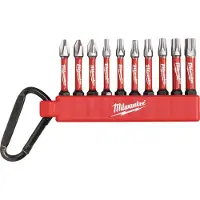 Milwaukee carabiner 10-delig SHOCKWAVE bits 50mm - 4932480941 bitset