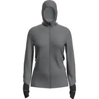 Icebreaker - Women's Descender L/S Zip Hood - Merinohoodie XS, zwart