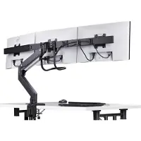 StarTech.com Crossbar Drievoudige Monitor Bureauhouder voor Tot Drie 27in Schermen, VESA 75x75/100x100, Gereedschapsloze Armverstellingen