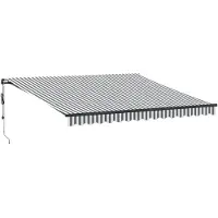 vidaXL Luifel automatisch uittrekbaar LED 400x300 cm antraciet en wit