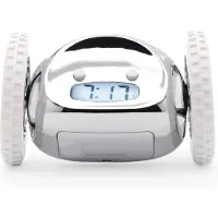 Clocky - Alarm Klok op Wielen - Chroom - CL-CHROME