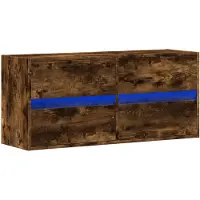 vidaXL Tv-wandmeubel met LED-verlichting 100x31x45 cm gerookt eiken