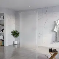 FortiFura Galeria Vrijstaande Inloopdouche - 100x200cm - glas mat - antikalk - 8mm veiligheidsglas - 2 zijwanden 40cm - wandsteunen en hoekprofielen - chroom SW927766 2x/SW797927/SW797921 2x/SW358024
