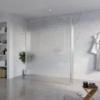 FortiFura Galeria Vrijstaande Inloopdouche - 160x200cm - Helder geribbeld - antikalk - 8mm veiligheidsglas - 2 zijwanden 40cm - wandsteunen en hoekprofielen - Chroom SW927766 2x/SW797956/SW797948