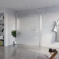 FortiFura Galeria Vrijstaande Inloopdouche - 140x200cm - helder geribbeld - antikalk - 8mm veiligheidsglas - 2 zijwanden 40cm - wandsteunen en hoekprofielen - chroom SW927766 2x/SW797954/SW797948
