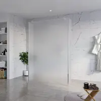 FortiFura Galeria Vrijstaande Inloopdouche - 160x200cm - Glas mat - antikalk - 8mm veiligheidsglas - 2 zijwanden 30cm - wandsteunen en hoekprofielen - Chroom SW927766 2x/SW797932/SW797931 2x/SW358024