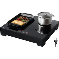 Kitchenbrothers Inductie Kookplaat – 4 Zones (1x Flexzone) – Tot 3500W – 1 Fase – 59,5 x 52,5 x 10,9 cm – Zwart