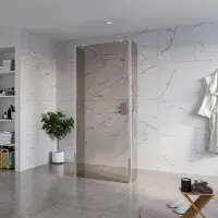 FortiFura Galeria Vrijstaande Inloopdouche - 90x200cm - Rookglas - antikalk - 8mm veiligheidsglas - 2 zijwanden 40cm - wandsteunen en hoekprofielen - Chroom SW927766 2x/SW797938/SW797934 2x/SW358024