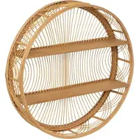 Atmosphera Atmopshera Ina wandplank rond - Bamboe - Dia 70 cm