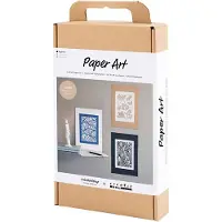 Adlibris CC Hobbyset Papierkunst - Papiersnijden - Off white - Blauw - Zwart