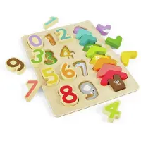 Hape kleuren en cijfers puzzel - educatief speelgoed voor kinderen.