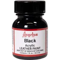 Angelus 29.5 ml - Black Acryl Leerverf - sneaker verf zwart